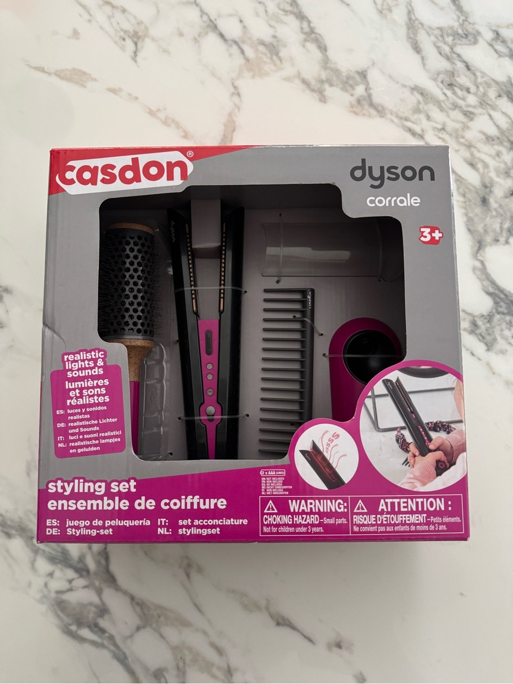 Casdon Dyson Corrale toy styling set
